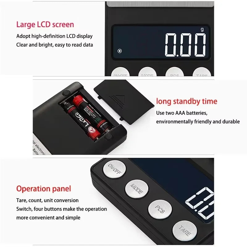 Jewelry Scale Mini Electronic Pocket Weighing Device for Home  Kitchen