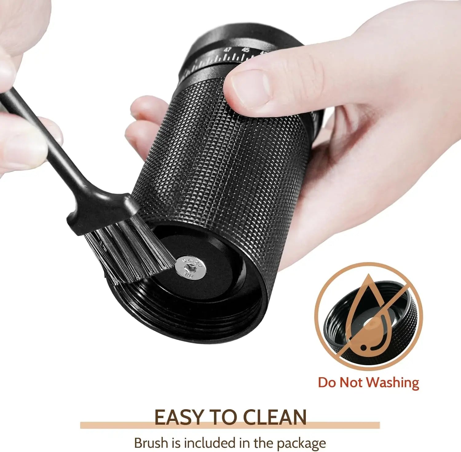 Manual Coffee Grinder with Digital External Adjustable Conical Burr Travel