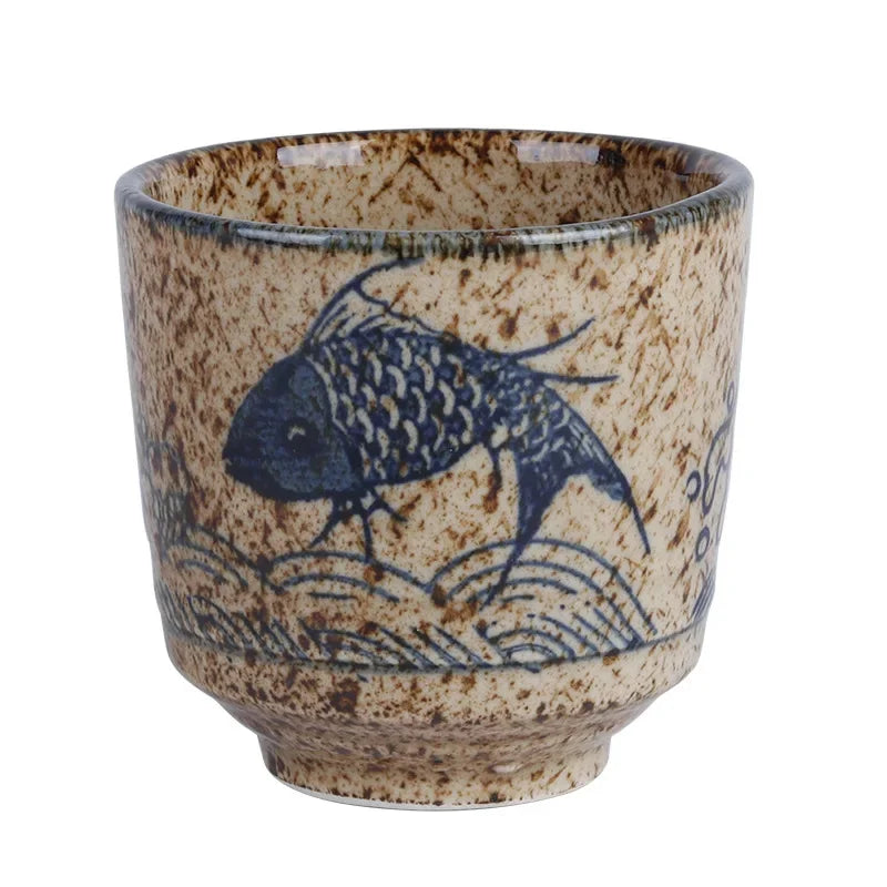 Chinese Retro Ceramic Tea Cup Ceramic Mug Japanese Sake Cup Crockery Tea