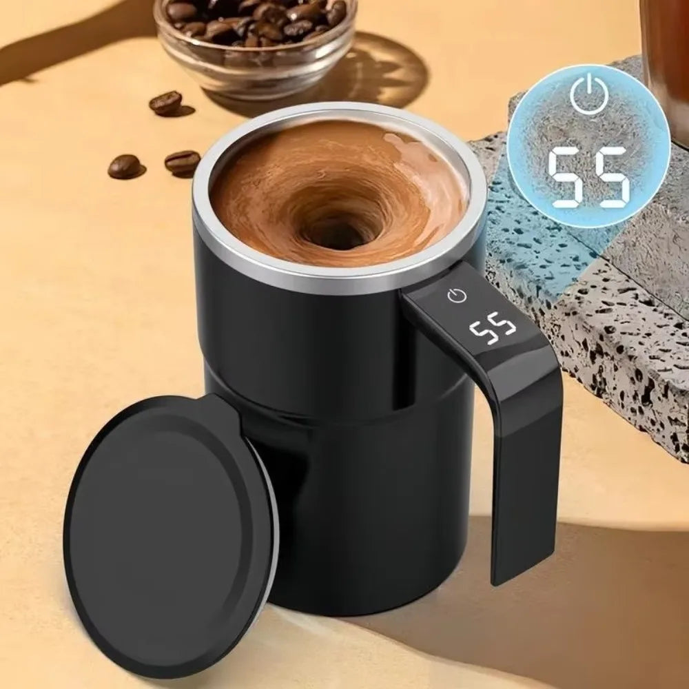 Mini Electric Coffee Cup Rotating Blender With Cover Automatic Mixing Cup Warmer