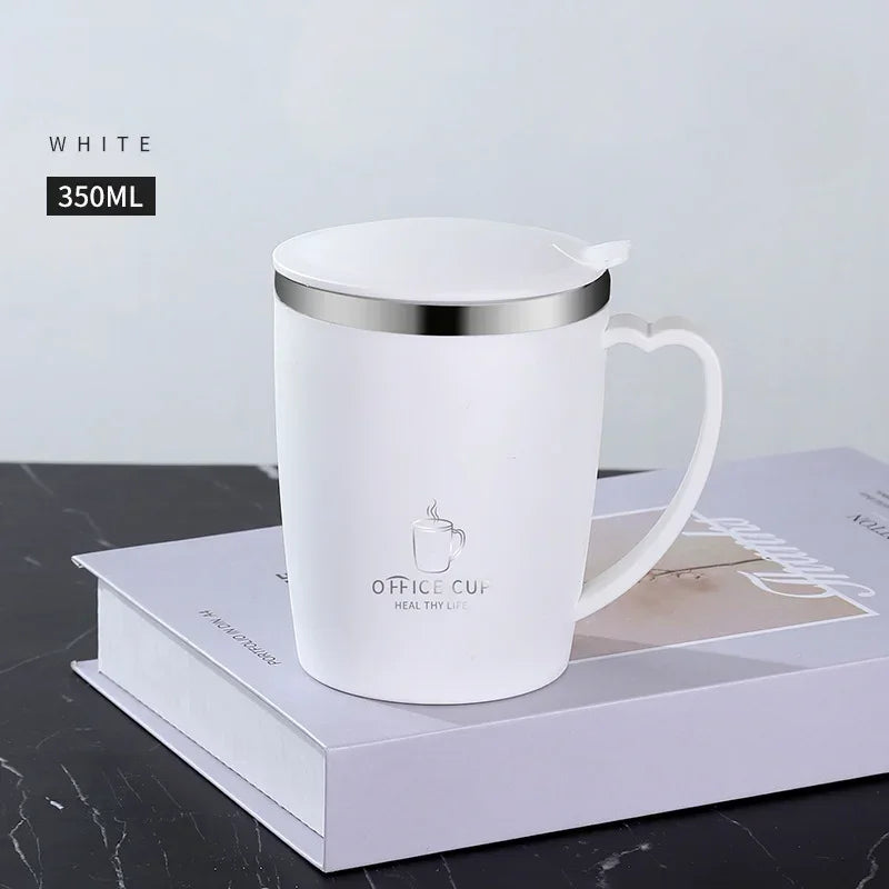 Stainless Steel Double-layer Insulated Cups Water Bottle Handle Coffee Cup