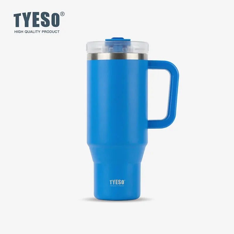 Tumbler Bottle Stainless Steel Car Mug With Handle Straw Thermal Iced Travel