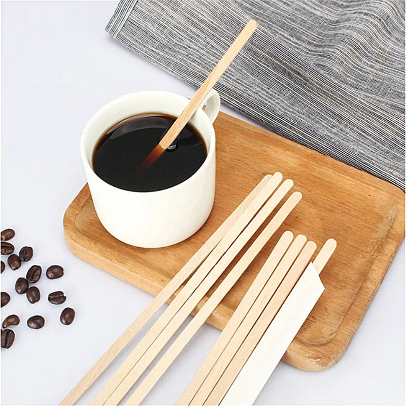 Single Packaged Coffee Wood Coffee Stirrer Disposable Wood Stirring Rod