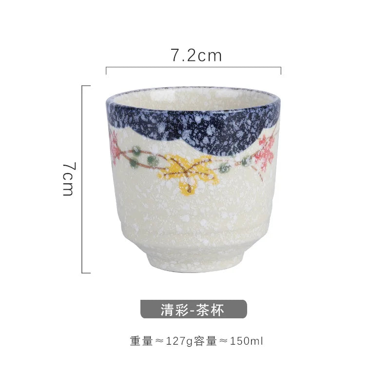 Chinese Retro Ceramic Tea Cup Ceramic Mug Japanese Sake Cup Crockery Tea
