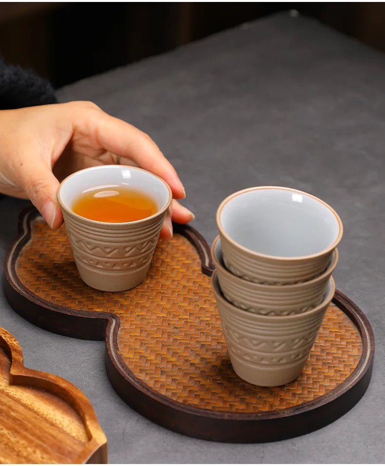 Coffee Cup Small Vintage Coarse Ceramic Concentrated Latte Cup Ceramic Tea Cup