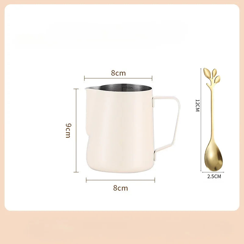 Coffee Milk Frothing Pitcher Jug 304 Stainless Steel Precise Scale Latte Barista
