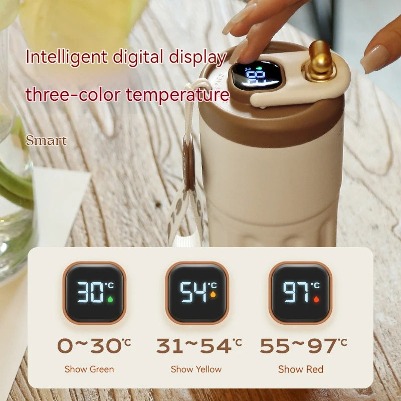 Stainless Steel Thermo Water Bottle LED Temperature Display Coffee cup