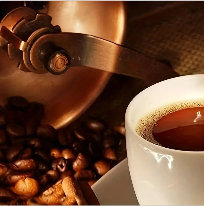 Manual Coffee Grinder - Classic Italian Style Hand Crank Mill Grinding Machine