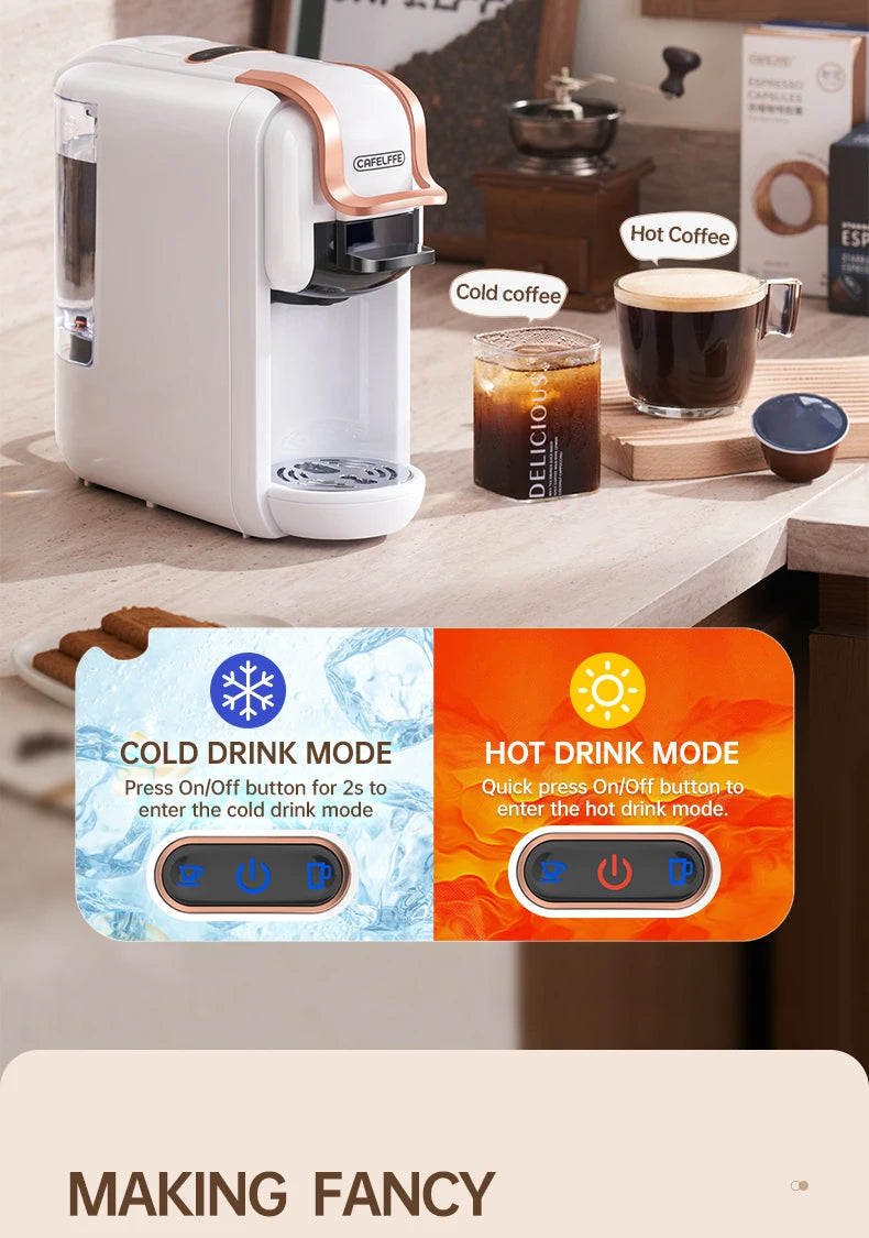 CAFELFFE MK-603 Capsule Coffee Machine Hot Cold Brew Espresso Maker