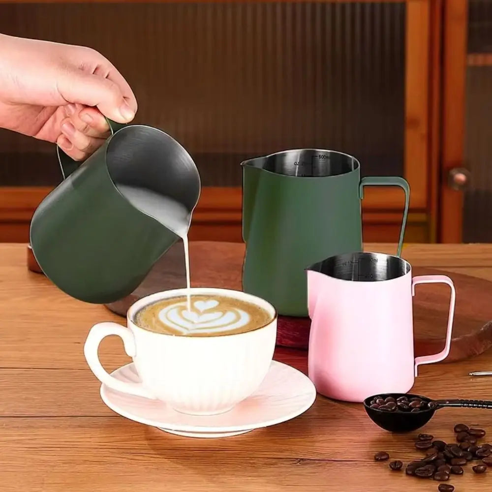 Coffee Milk Frothing Pitcher Jug 304 Stainless Steel Precise Scale Latte Barista