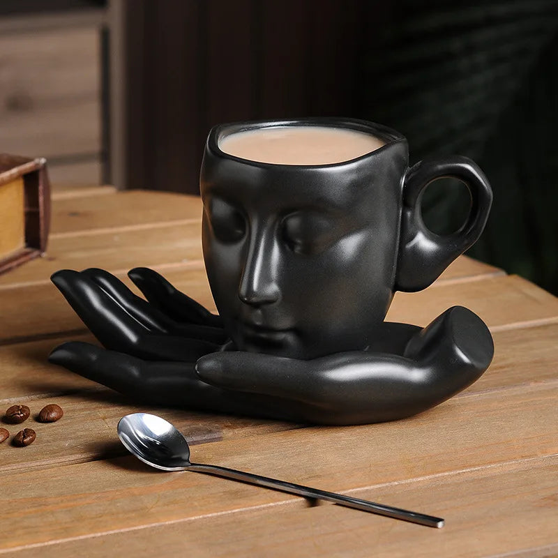 High-temperature ceramic creative abstract art hand-scented coffee cups