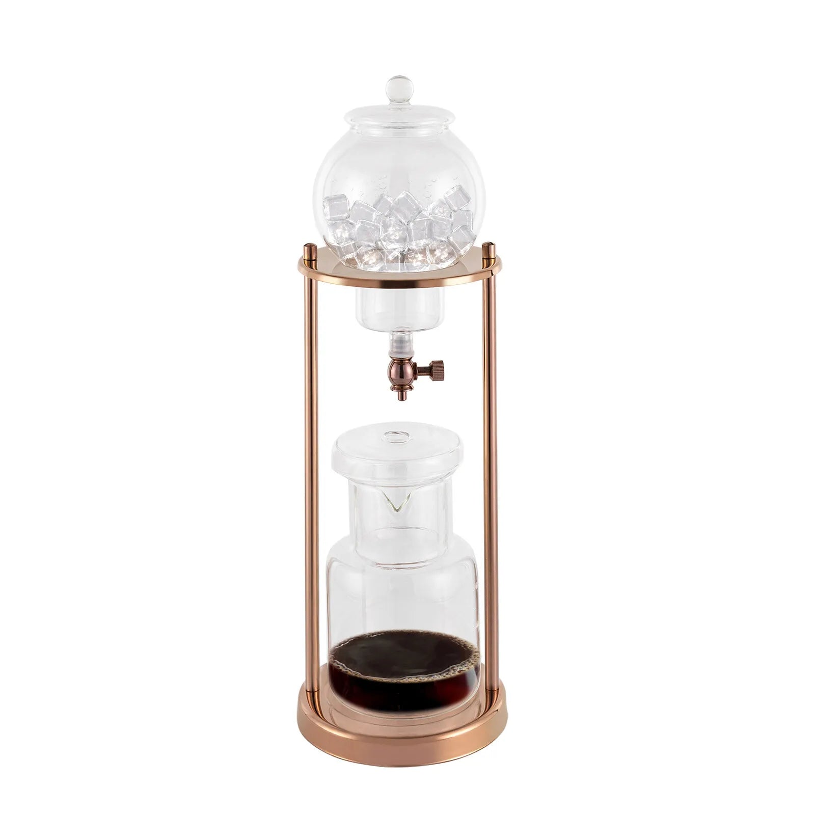 Cold Brew Coffee Maker, Drip Coffee Pot with Adjustable Valve, 4-Hour Iced Coffee