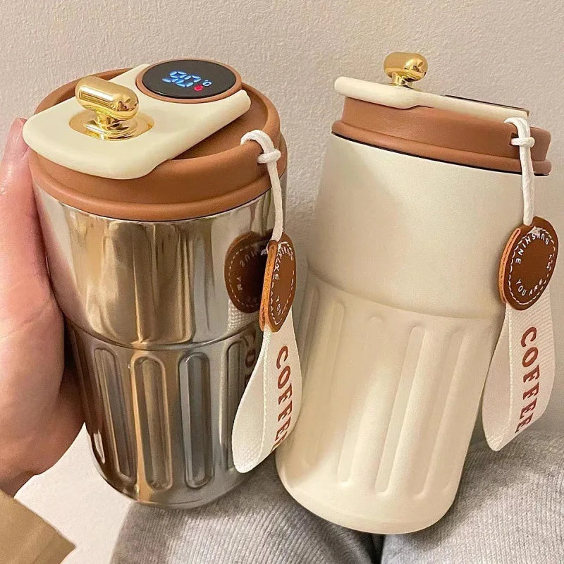 Stainless Steel Thermo Water Bottle LED Temperature Display Coffee cup