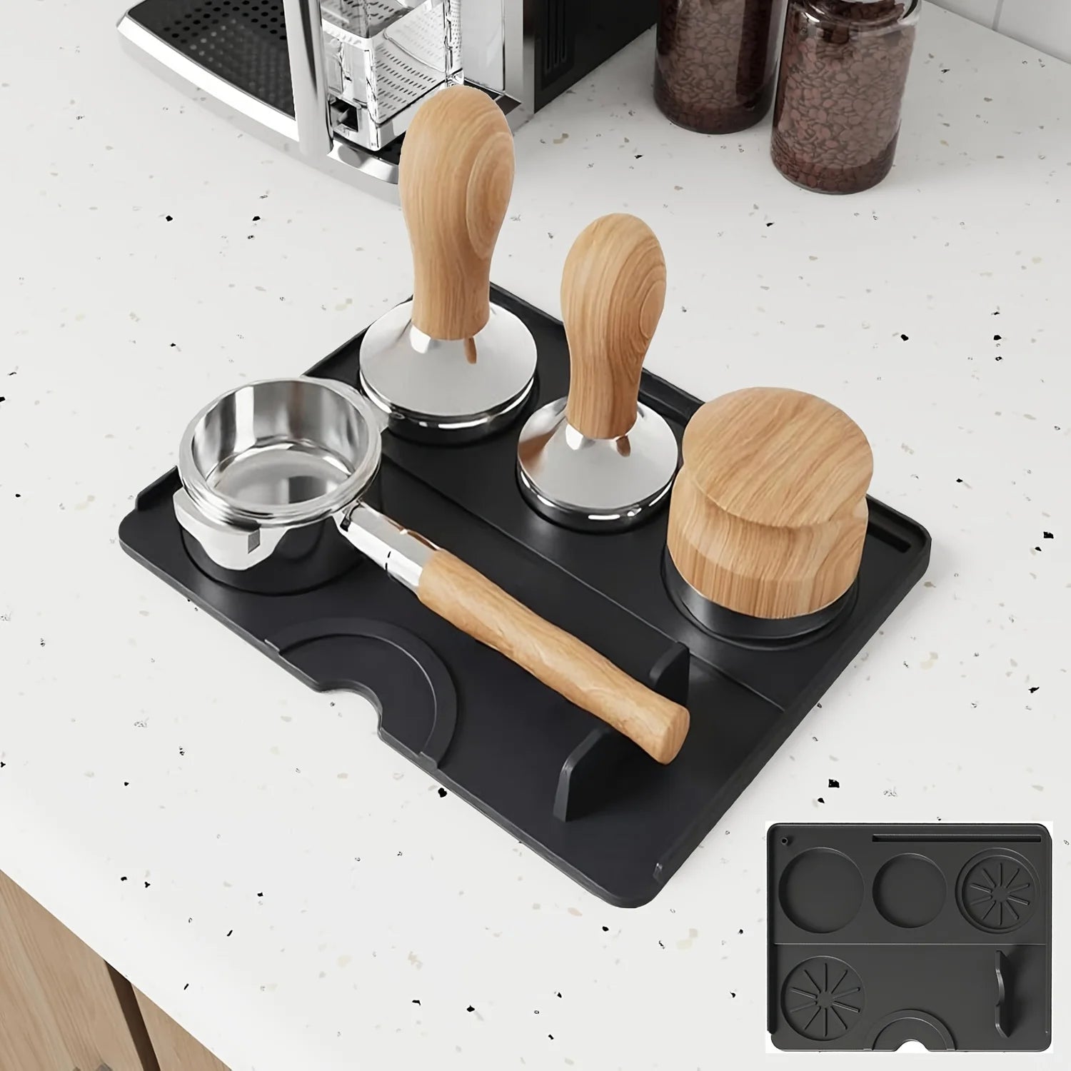 Silicone Coffee Tamper Mat Espresso Distributor Station Portafilter Silicone Pad