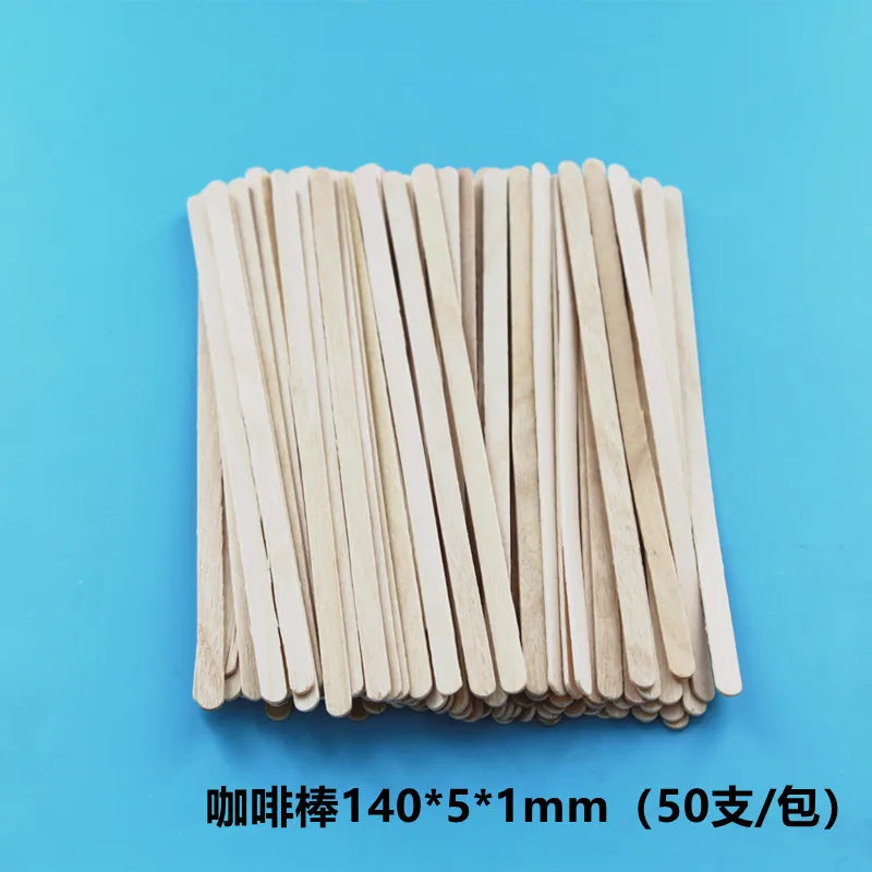 Disposable Wooden Home Use Coffee Stirrers Hot Cold Drinking Stir Beverage