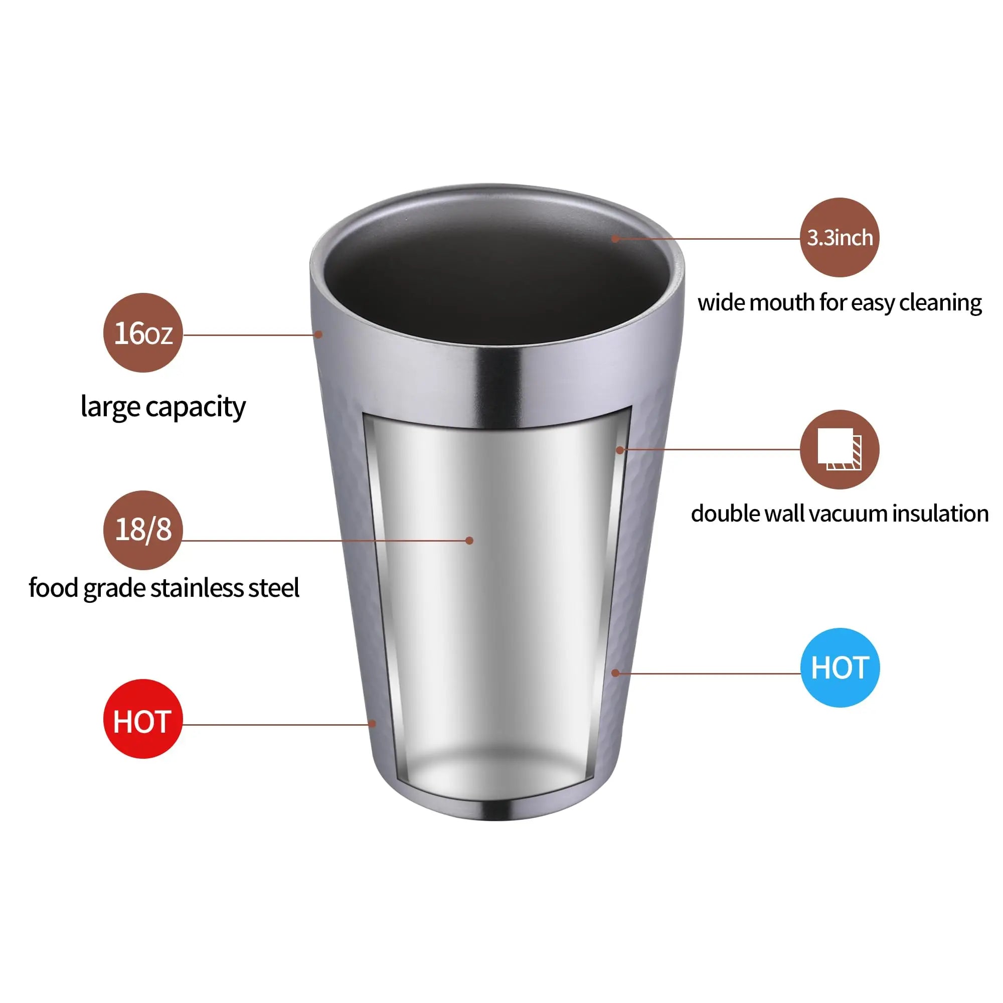 Beer Cup Coffee Cup Korean Cup Diamond Hammer Outdoor Camping Water Cup