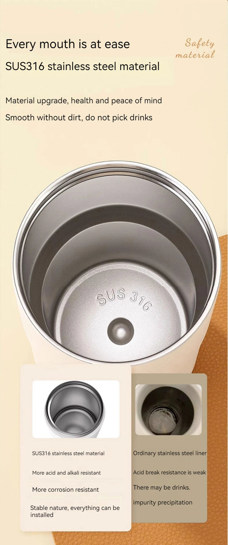 Stainless Steel Thermo Water Bottle LED Temperature Display Coffee cup