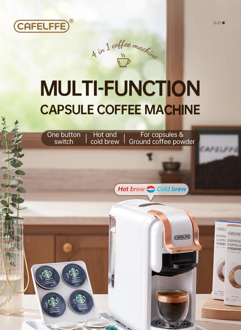 CAFELFFE MK-603 Capsule Coffee Machine Hot Cold Brew Espresso Maker
