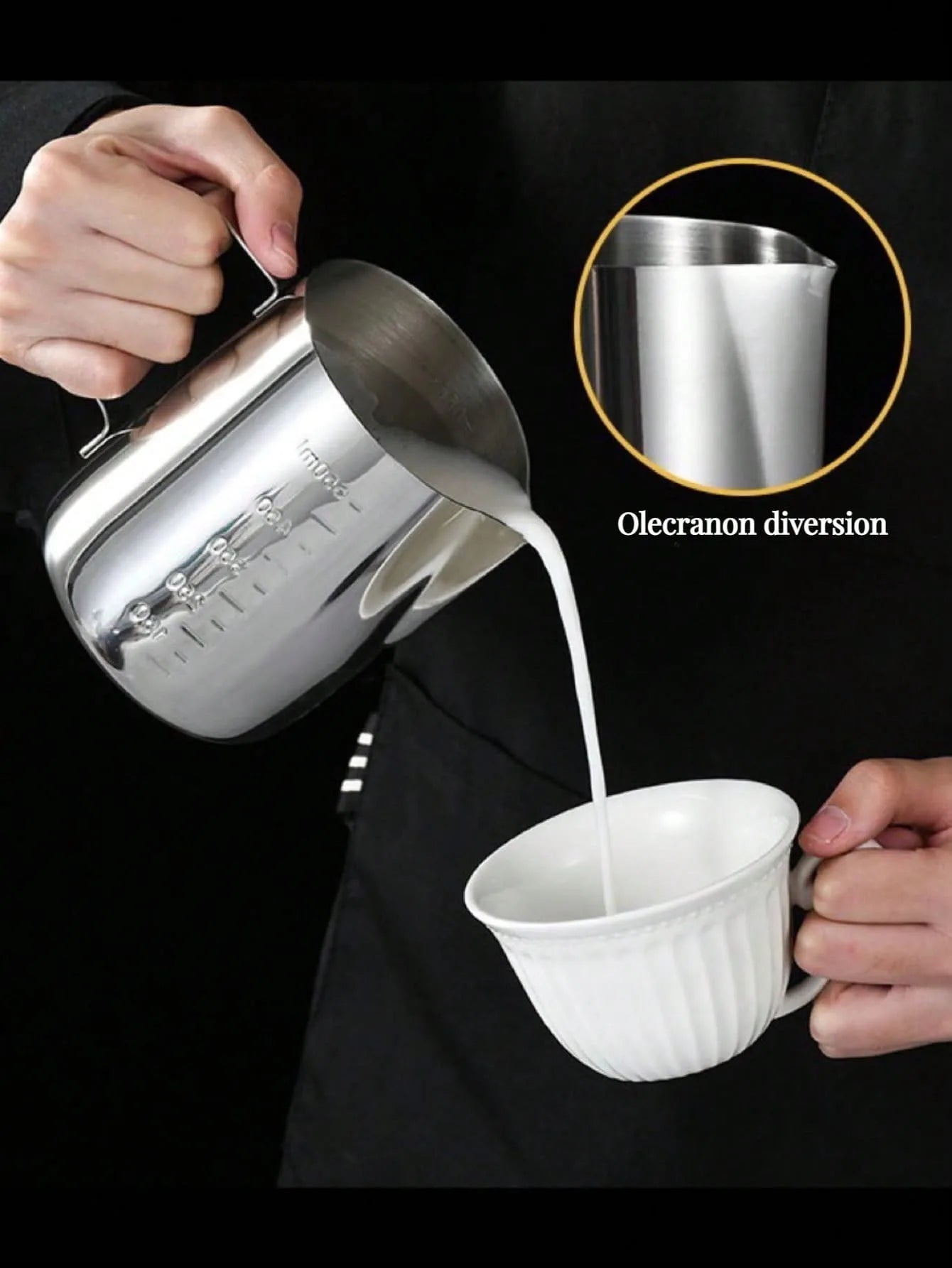 Milk Frothing Pitcher Espresso Steaming Pitchers Stainless Steel Milk Steamer Cup