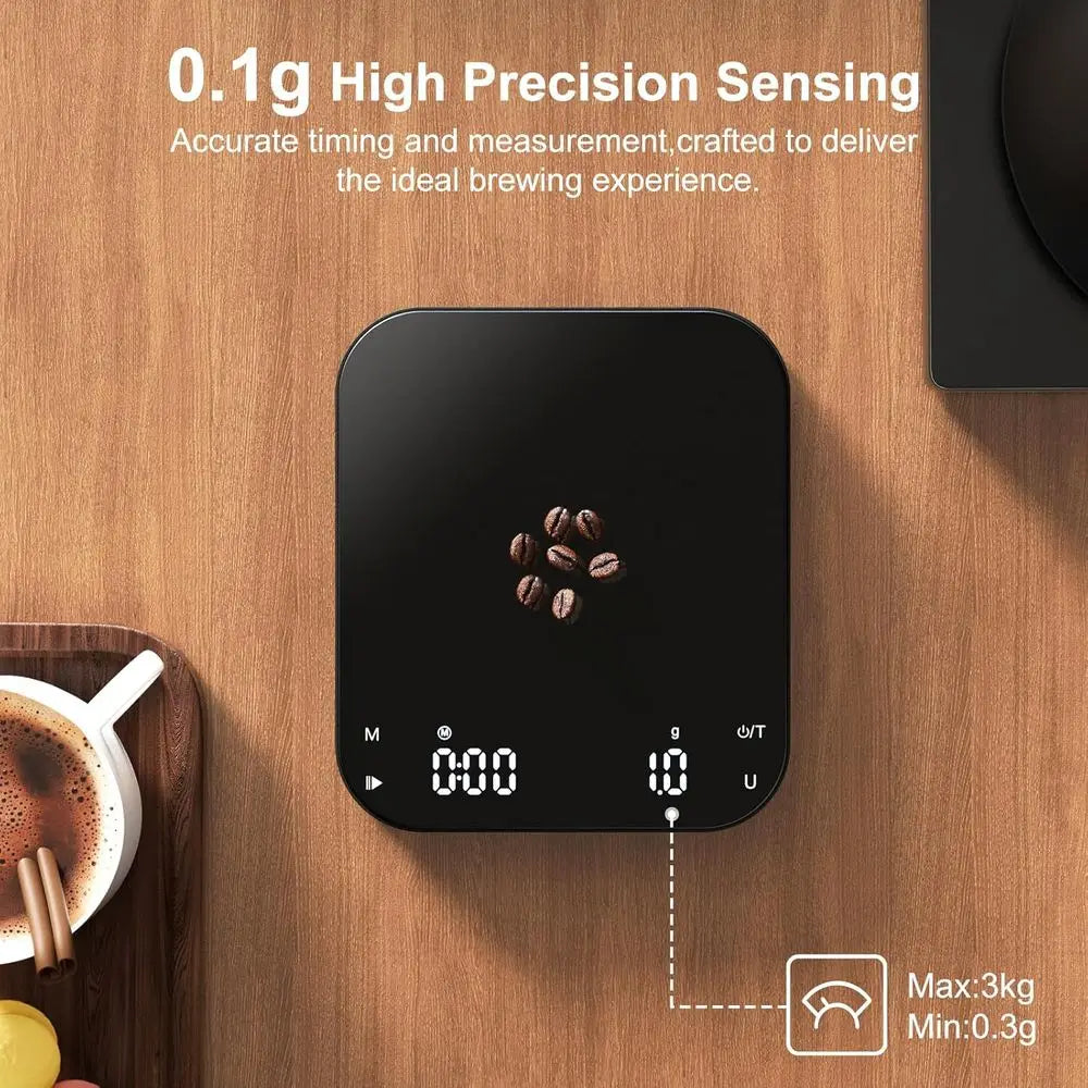 Portable Digital Coffee Scale with Rechargeable Drip Coffee