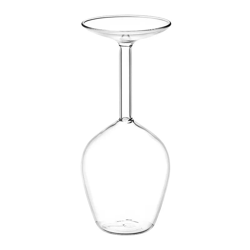Hand-Blown Borosilicate Glass Wine Goblet Shatterproof Inverted Cup Thermal